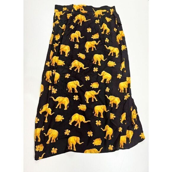 VTG Escada Set Blouse Wrap Skirt Silk Animals Lucky Sz 40/42 Rare Lucky - Picture 11 of 13